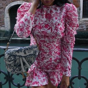 Lorna Luxe Porcelain Rose Mini Dress
